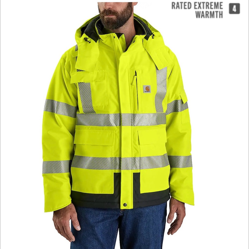 Carhartt ANSI Class 3, Level 2 visibility standards
Rain Defender - Size M & L